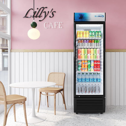 KoolMore 15 cu. ft. Commercial Glass Door Merchandiser Refrigerator LED Display