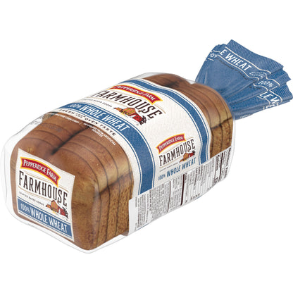 Pepperidge Farm Farmhouse 100% Whole Wheat Bread, 24 Ounce Loaf