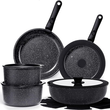 GiPP Healthy 15-Piece Ceramic Non-Stick Cookware Set with Detachable Handles