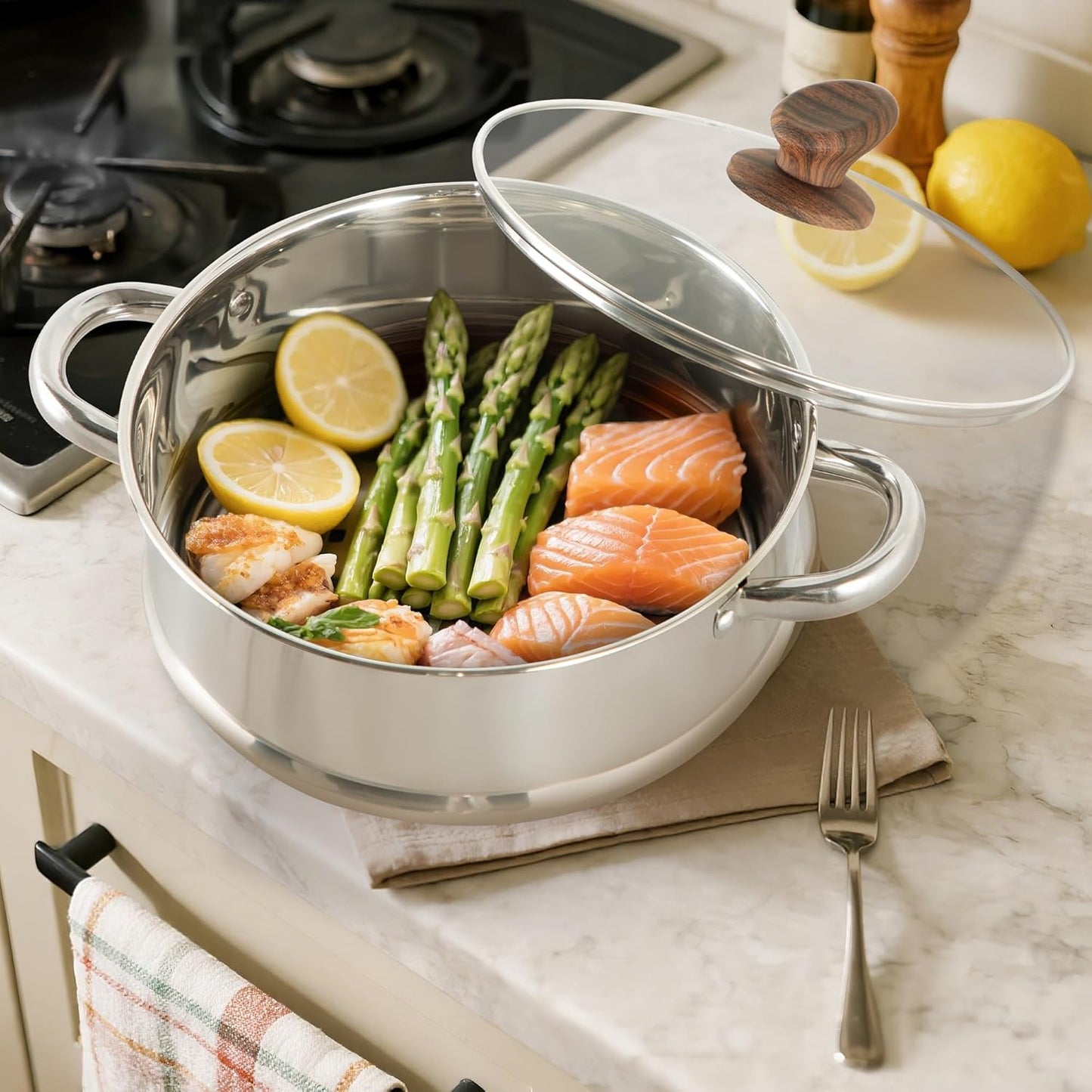 MAISON ARTS 30-Piece Non-Stick Granite Cookware & Bakeware Set with Lids