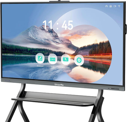 Shiarffe 86-inch 4K UHD Smart Board Interactive Whiteboard with Camera & Mic