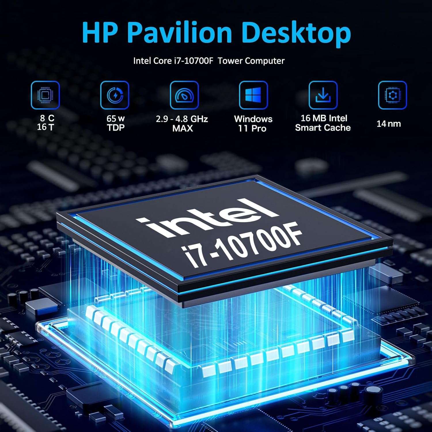 HP Pavilion i7 Desktop PC: 32GB RAM, 1TB SSD, Win 11 Pro