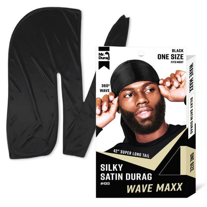Mr. Durag Wave Maxx Silky Satin Durag - 360 Waves, Breathable, Stretchy