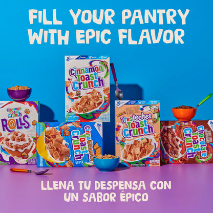 Cinnamon Toast Crunch Breakfast Cereal, Crispy Cinnamon Cereal, Family Size, 18.8 oz Cereal Box