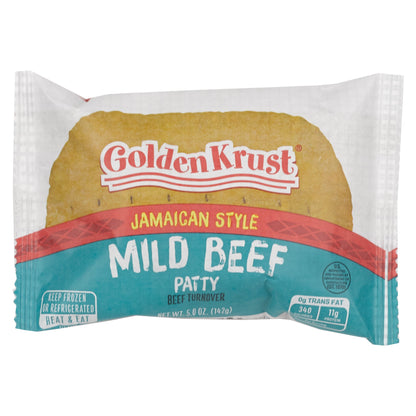 Golden Krust Mild Beef Jamaican Frozen Appetizer Patties, 1ct, 5oz (142g)