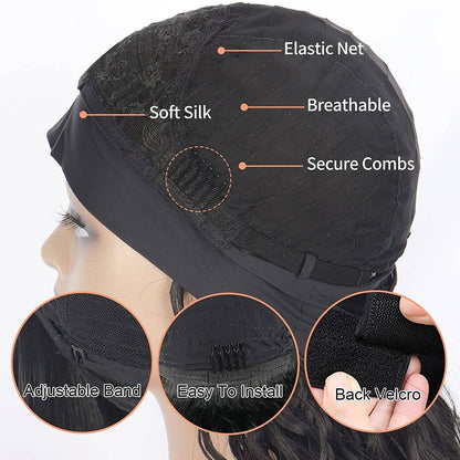 Chic Short Curly Headband Wig – Effortless Synthetic Hair for Instant Style
