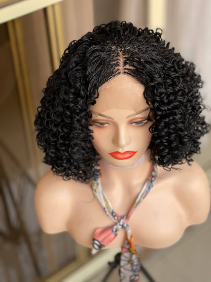 Luxurious Short Knotless Braids Senegalese Twist Wig for Black Women