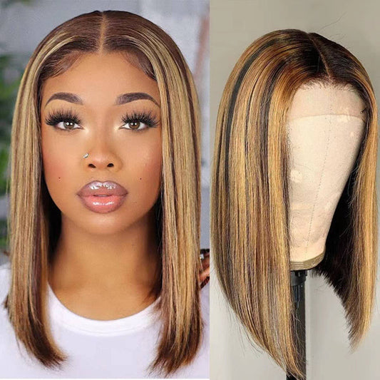 Chic Bob Cut Straight Synthetic Wig - Natural Look, Easy Wear, Stylish Hair
