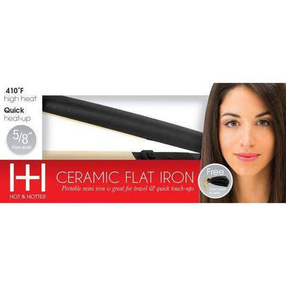 Hot & Hotter Gold Ceramic Mini Flat Iron 5/8-inch: Ionic, Portable, Frizz-Free